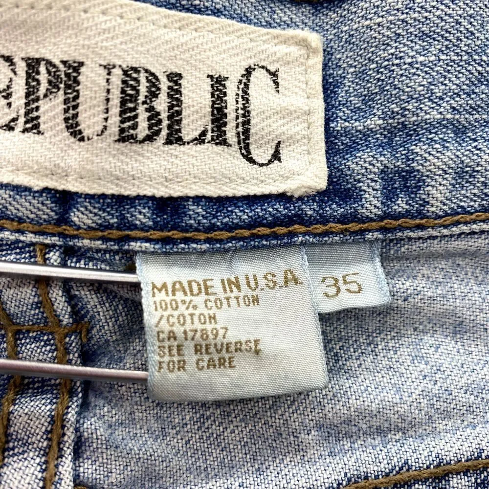 Vintage Banana Republic Jeans Men 32x32* Button Fly 90's Straight Y2k Streetwear